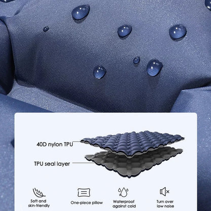 Extra-Wide Double Camping Air Mattress – Built-In Foot Pump