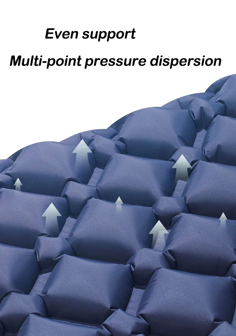 Extra-Wide Double Camping Air Mattress – Built-In Foot Pump