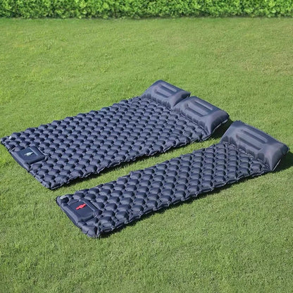 Extra-Wide Double Camping Air Mattress – Built-In Foot Pump